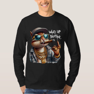 Camiseta qué pasa hermano Squirrel Fumar cigarro
