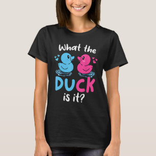 Camiseta ¿Qué patos es el sexo del bebé revelar al bebé fie