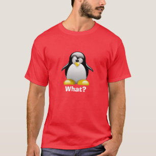 Camiseta ¿Qué? Pingüino (rojo para hombre)