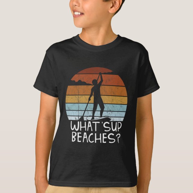 Camiseta Qué playas de Sup se levantan chapoteando diversió (Anverso)