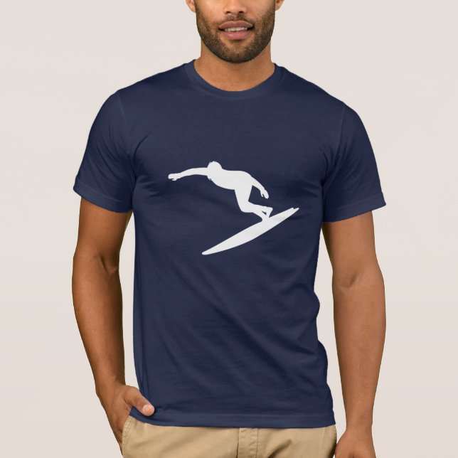 Camiseta que practica surf de la onda (Anverso)