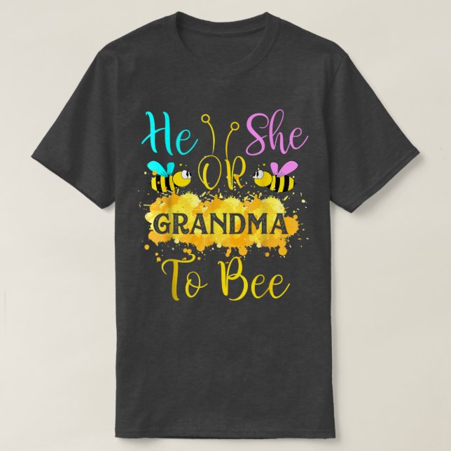 Camiseta ¿Qué revelará el género de su abuela? (Diseño del anverso)