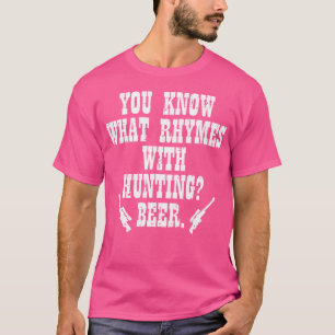 Camiseta ¿Qué rima con Cazador de Ciervos Divertido Papá Ab