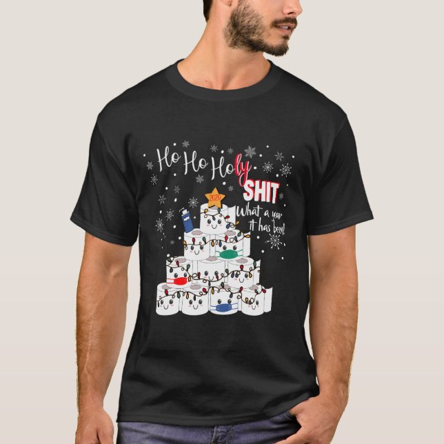 Camiseta Qué Santo Qué Año 2020 Gracioso Cristo Sarcástico (Anverso)
