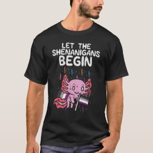 Camiseta Que Shenanigans Comience Axolotl Bandera Asexual A