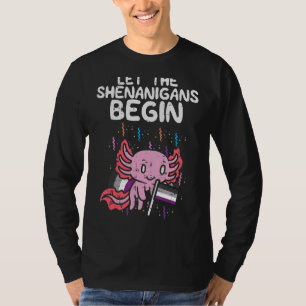 Camiseta Que Shenanigans Comience Axolotl Bandera Asexual A