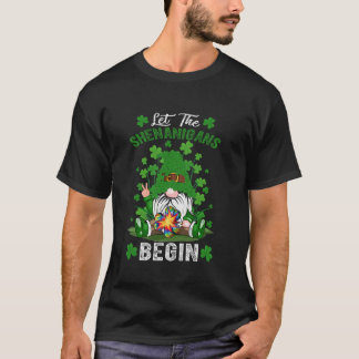 Camiseta Que Shenanigans empiece Gnome Shamrock Tie Dye St 