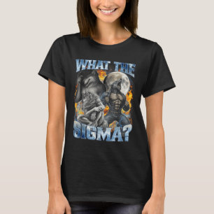 Camiseta Qué Sigma Cool Divertido Alpha Wolf Hombre Lobo Bo