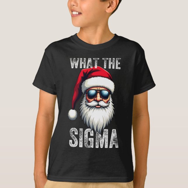 Camiseta Qué Sigma Santa divertido meme de Navidad Xmas Riz (Anverso)