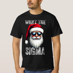 Camiseta Qué Sigma Santa divertido meme de Navidad Xmas Riz