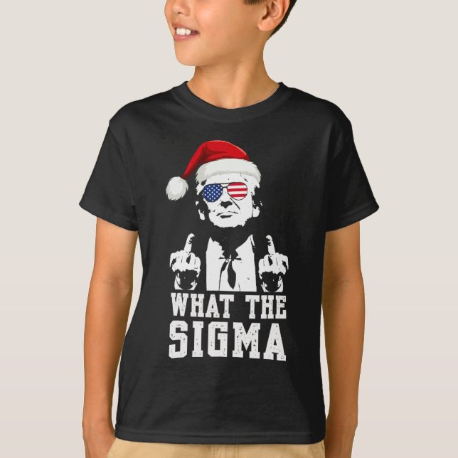 Camiseta Qué Sigma Trump Santa Funny Navidad Meme Xm (Anverso)