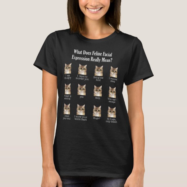 Camiseta ¿Qué significa realmente la expresión facial? (Anverso)