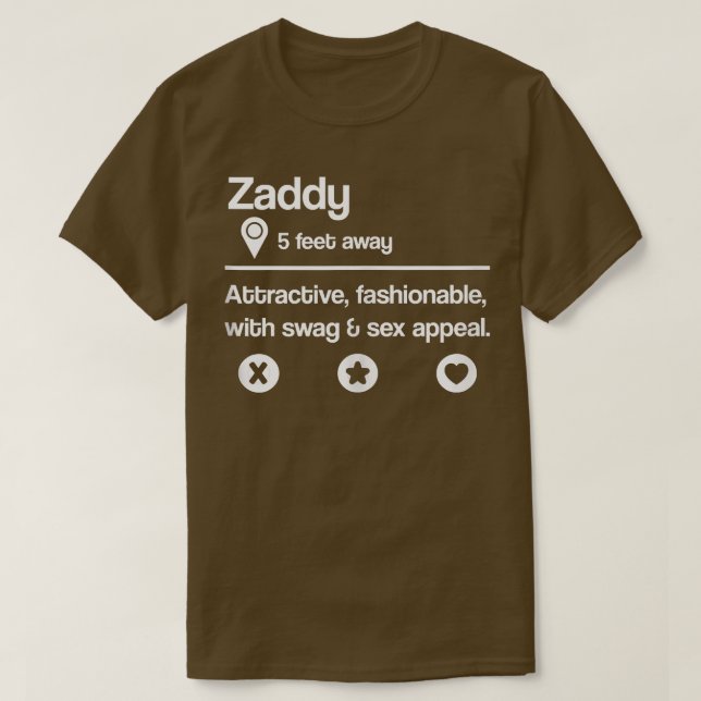 Camiseta ¿Qué Significa Zaddy Para Definición Divertido Pro (Diseño del anverso)