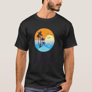 Camiseta Qué son las playas Palm Tree Gafas de sol Mar Guay