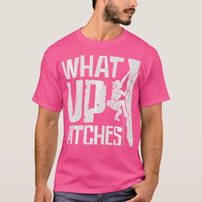 Camiseta Qué suben las Pitches de Escalada en Roca (Anverso)
