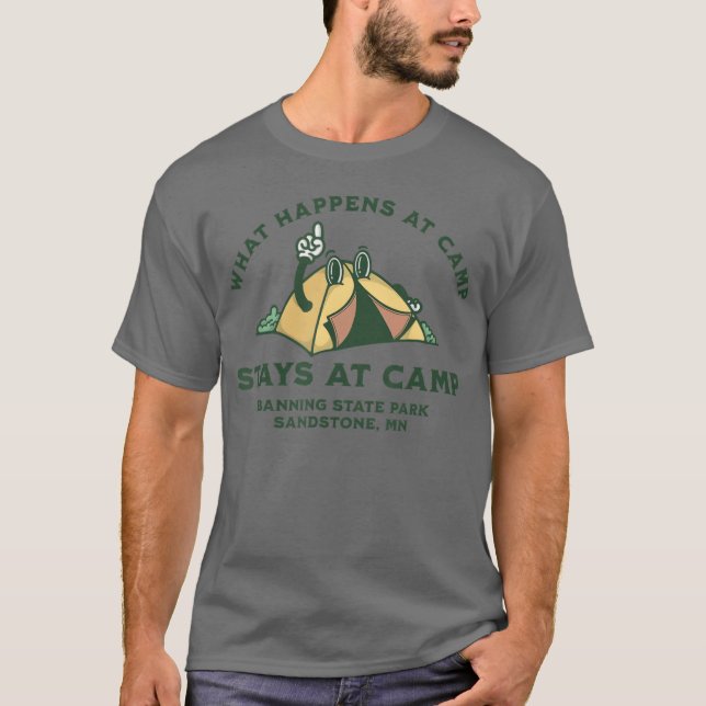 Camiseta Qué sucede en Camp Banning State Park Sandstone  (Anverso)