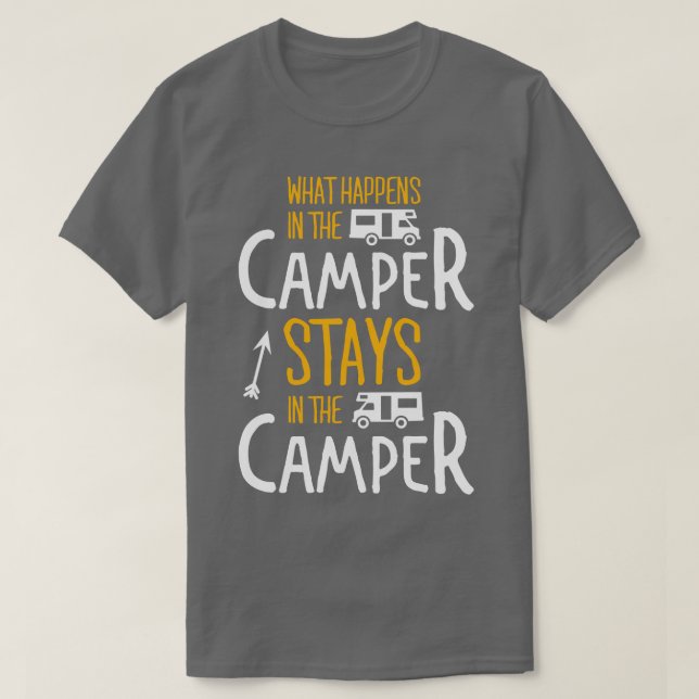 CAMISETA QUÉ SUCEDE EN EL CAMPER (Diseño del anverso)
