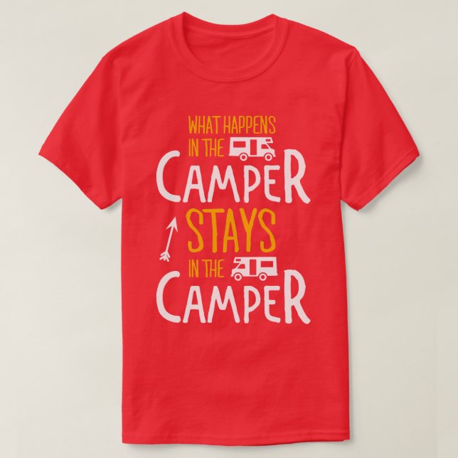 CAMISETA QUÉ SUCEDE EN EL CAMPER (Diseño del anverso)