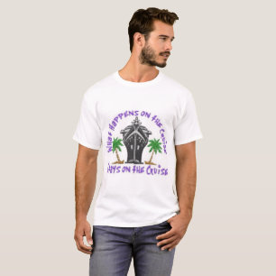 Camiseta Qué sucede en la travesía, permanece en la