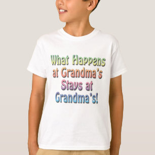 Camiseta Qué sucede en las estancias de la abuela en la