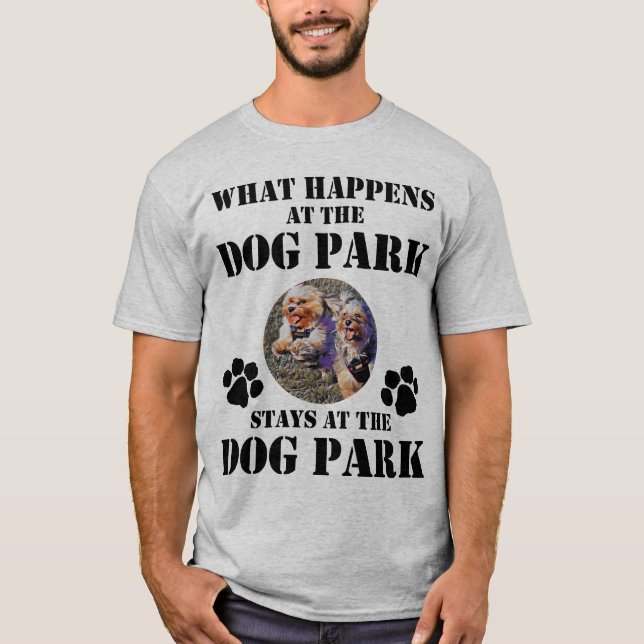 Camiseta Qué sucede en las estancias del parque del perro (Anverso)