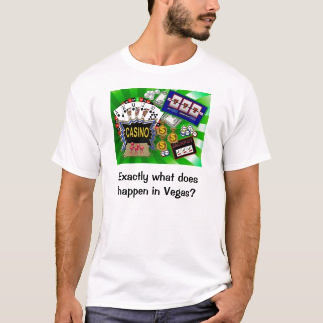Camiseta ¿Qué sucede exactamente en Vegas? (Anverso)