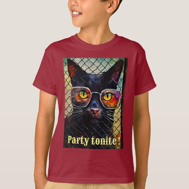 Camiseta Qué tal "Guay Cat Celebration Tee" o "Fiesta (Anverso)