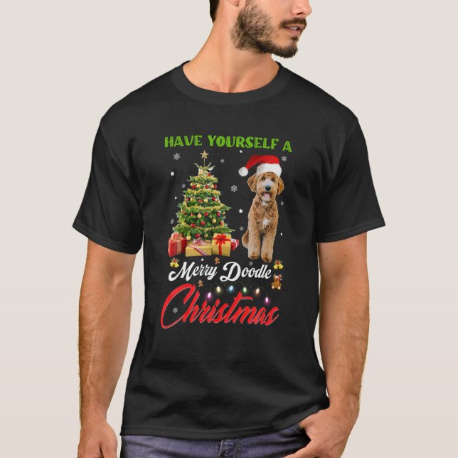 Camiseta Que te den un morillo Navidades de Doodle Goldendo (Anverso)