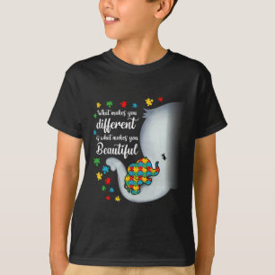 Camiseta Qué te hace diferente Elefante Mamá de niños con a