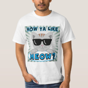 Camiseta ¿Qué te parece Miau? Gato Gafas Divertidas