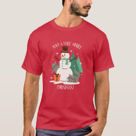 Camiseta Que tengas un buen muñeco de nieve navideño