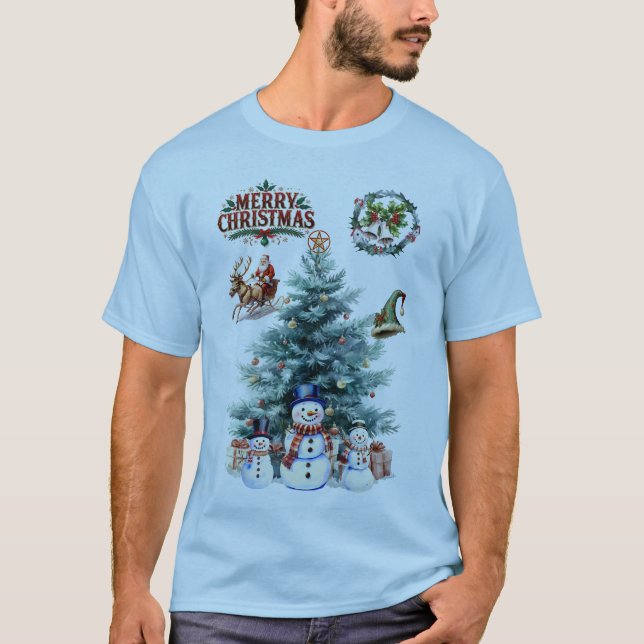 Camiseta Que tengas una Feliz Navidad y que la nieve (Anverso)