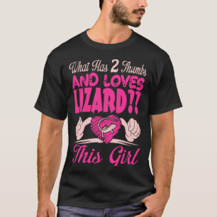 Camiseta ¿Qué tiene 2 pulgares y ama a esta chica lagarto