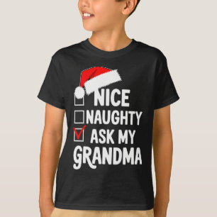 Camiseta Qué traviesa preguntar a mi abuela qué graciosos N