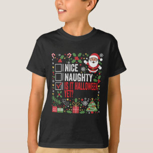 Camiseta Qué travieso es Halloween Y Aún Funny Navidades
