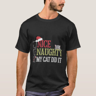 Camiseta Qué travieso mi gato lo hizo Navidad a Cat Lover
