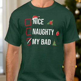 Camiseta Qué travieso, mis malos Navidades graciosos