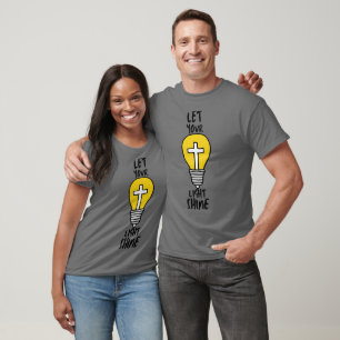 Camiseta Que tu Biblia Brilla Ligera Cruce Unisex