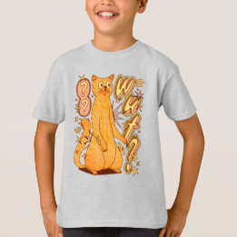 Camiseta ¿Qué? / Un Ilustracion de gato Naranja