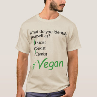 Camiseta ¿Qué usted se identifica como? Vegan.
