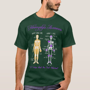 Camiseta Qué Ves Qué Siento Skeleton Fibromialgia Awa
