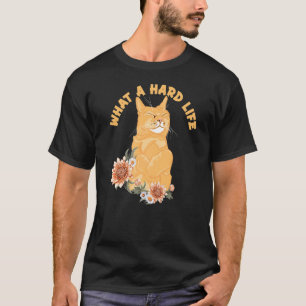 Camiseta Qué Vida Dura Gato Papá Gato Mamá Gato Gato