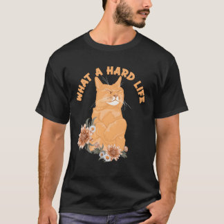 Camiseta Qué vida dura papá papá papá gato mamá gato ama al