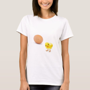 Camiseta ¿qué vino primero el pollo o el huevo?