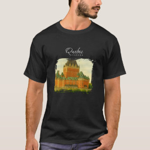 Camiseta Quebec Canadá Aquarela Vintage Viajes