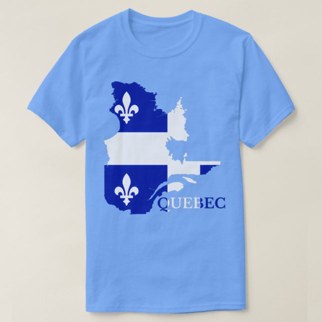 Camiseta Quebec Flag Map QC Canada  (Diseño del anverso)