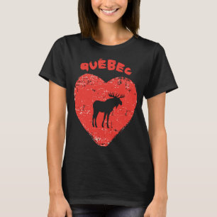 Camiseta Quebec Love Moose Heart