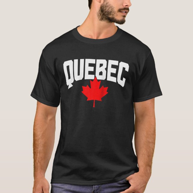 Camiseta Quebec Maple Leaf Canadá Bandera Canadiense Orgull (Anverso)