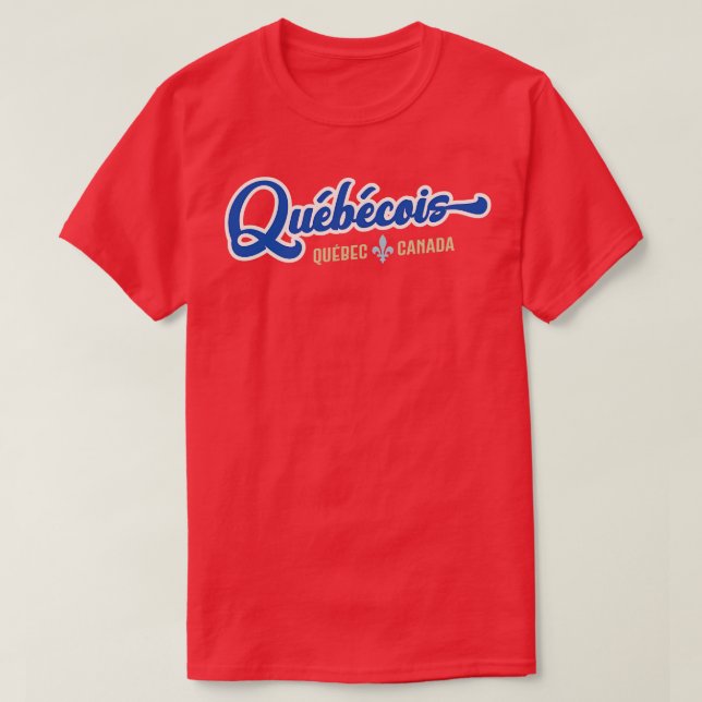 Camiseta Quebec Orgulloso Francés Canadiense de Quebec Dark (Diseño del anverso)