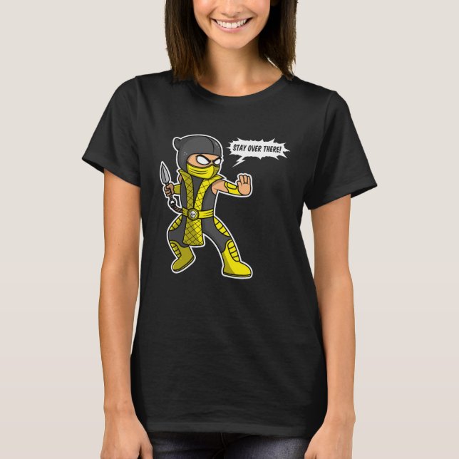 Camiseta Quédate ahí, Ninja de la distancia social (Anverso)